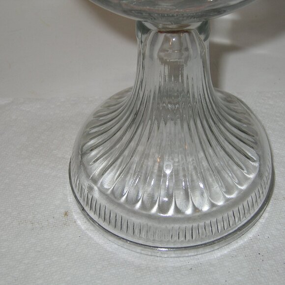 Antique Vintage EAGLE Clear Kerosene Oil Lamp 18"Tall w/Wick Great Condition!! B - Picture 5 of 6